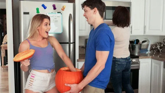 Bratty Sis Step Sis why would I want to Give my Step Brother a Hand Job in a Pumpkin